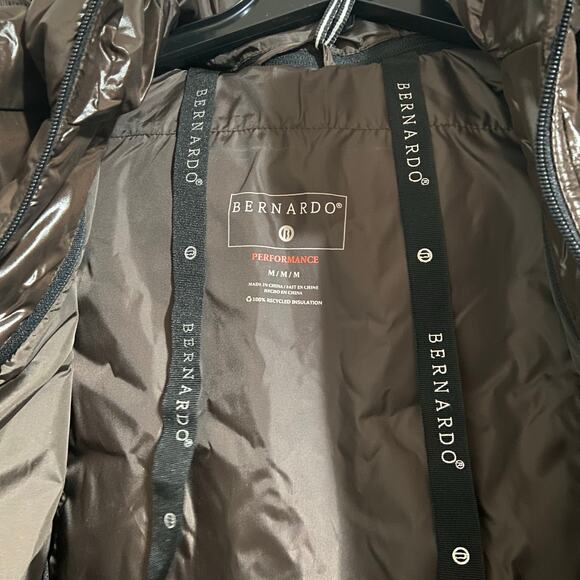 Bernardo Chocolate Hooded Water Resistant Packable Puffer Jacket, Sz M -- NWT - Picture 12 of 16